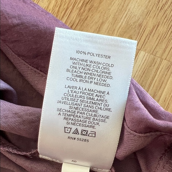 Express Women's Plum Ruffle Sleeve Blouse - Picture 16 of 16